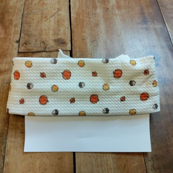 Baby girl headband fall pumpkin Thanksgiving headband bow handmade - Picture 4 of 6